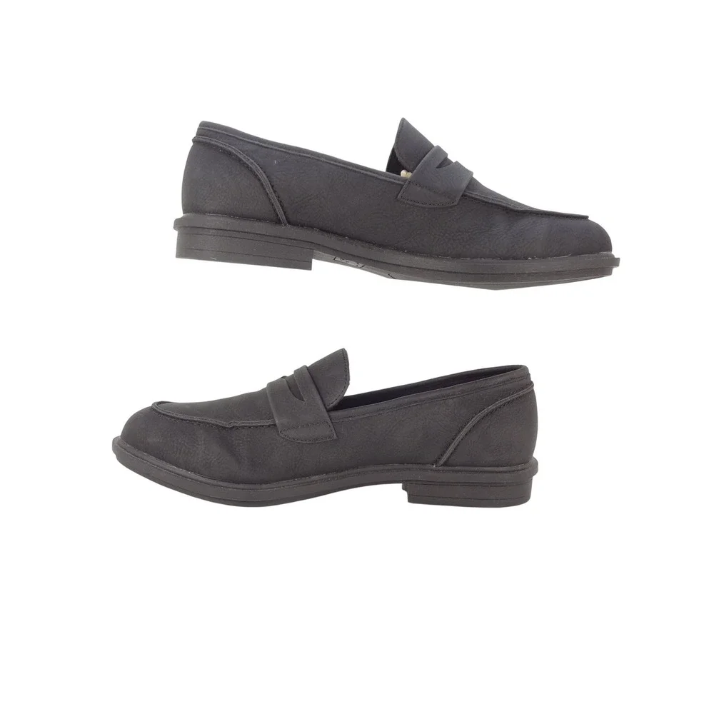 Rocket Dog‎ Womens Black Matte Penny Loafers Slip On Flats Moc Toe 9